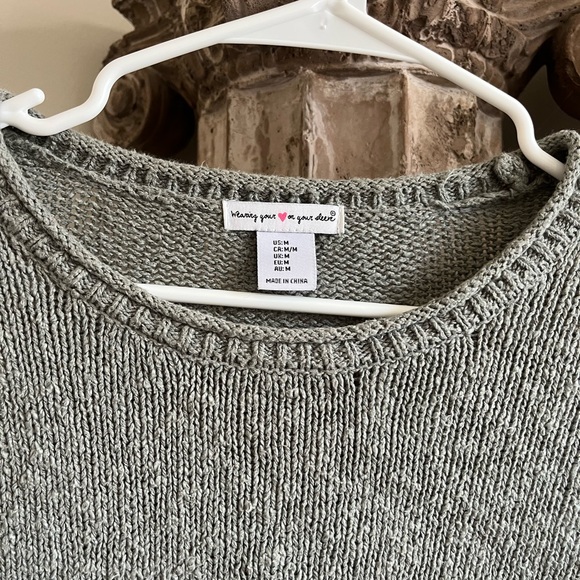 Lightweight Knit Green Sweater - M - Picture 2 of 4